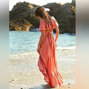 NWT FREE PEOPLE Moonlight Ocean Sz M maxi dress